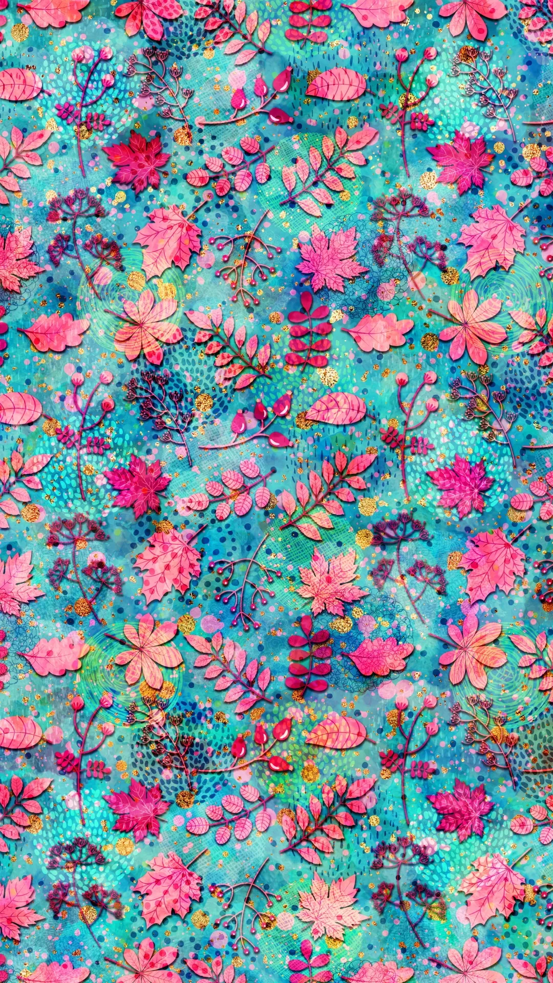 Pink leaves
